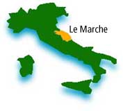map of the Marche in Italy